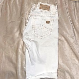 Miss Me Beige W/ Heavy Stitching Bermuda Shorts!